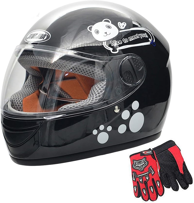 ZJHELM Kids Bike Helmet with Gloves, for Pedal Scooter, Motorcycle, ATV, Quad Bicycle, Suitable for Ages 3-6 - Image 1